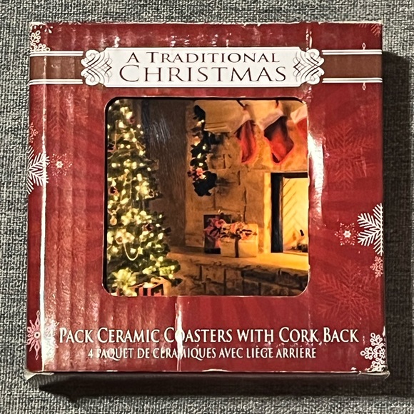🌲Christmas Ceramic Coasters with Cork Backing - Picture 2 of 4